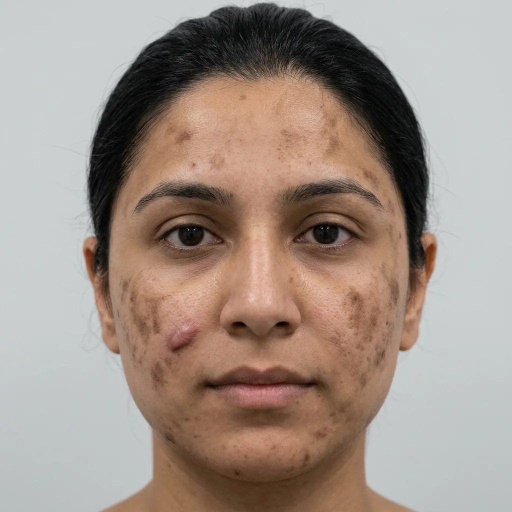 Melasma & Pigmentation Treatment before treatment — Pelle Aesthetic Islamabad